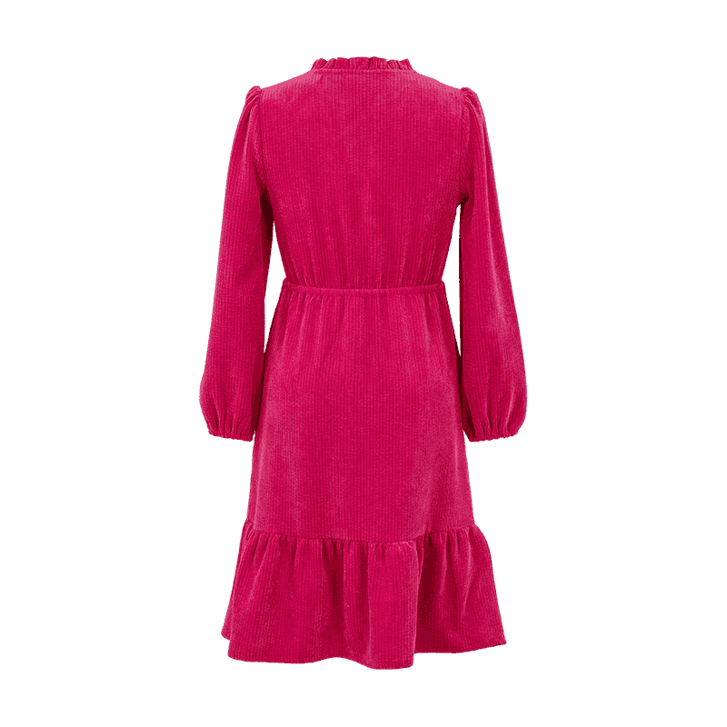 TRISH CORD BUTTONED DRESS-F